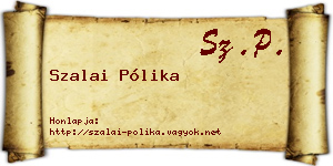 Szalai Pólika névjegykártya